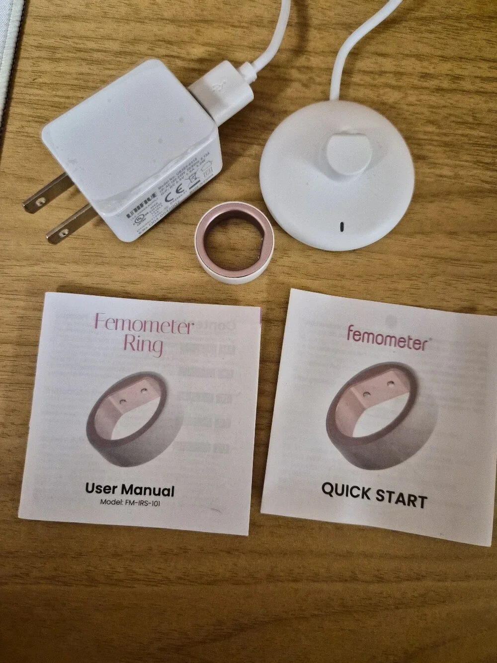 Femometer Ring Gen1 Size 9 - White/Rose Gold